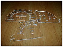 Изготовление приборной панели, фрезеровка и гравировка на прозрачном пластике